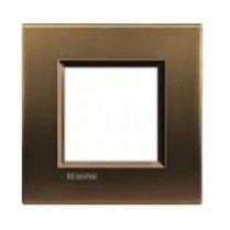 Placa ornament 2 module metal Bronz Bticino Living Light